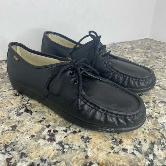 SAS WOMEN'S BLACK SIESTA LACE UP LOAFER 11 M