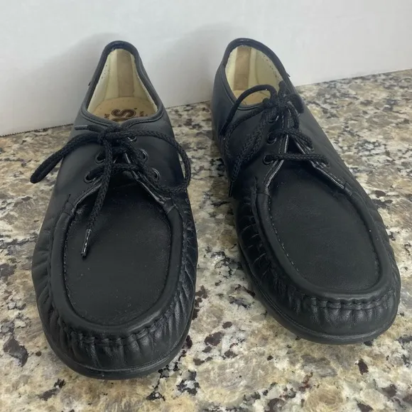 SAS WOMEN'S BLACK SIESTA LACE UP LOAFER 11 M