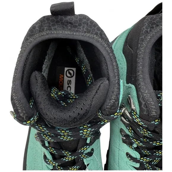 Scarpa Zodiac Tech GTX Mountaineering Boots Green Blue EU39/ US W7.5 New w/ Tags