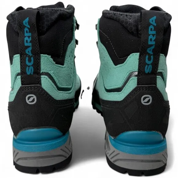 Scarpa Zodiac Tech GTX Mountaineering Boots Green Blue EU39/ US W7.5 New w/ Tags