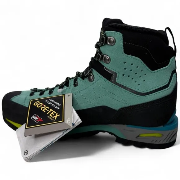 Scarpa Zodiac Tech GTX Mountaineering Boots Green Blue EU39/ US W7.5 New w/ Tags