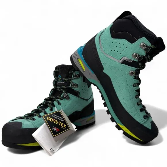 Scarpa Zodiac Tech GTX Mountaineering Boots Green Blue EU39/ US W7.5 New w/ Tags