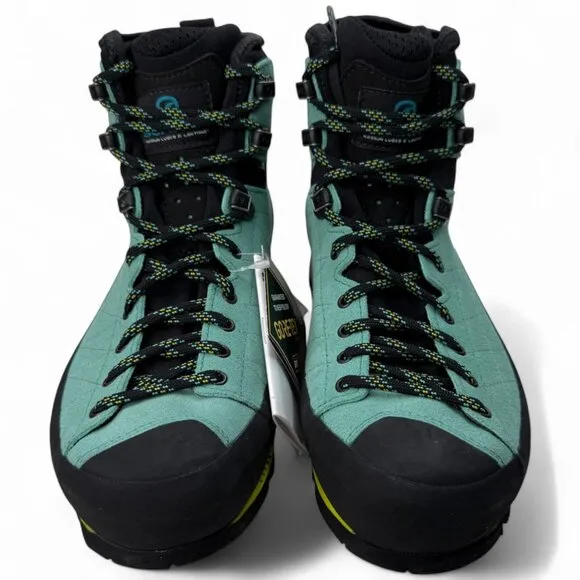 Scarpa Zodiac Tech GTX Mountaineering Boots Green Blue EU39/ US W7.5 New w/ Tags