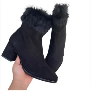 Schutz Ketlyn Fur Suede Boots 6