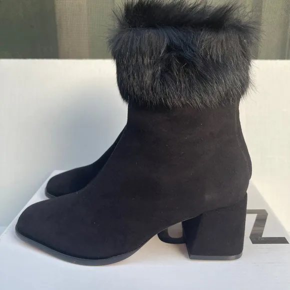 Schutz Ketlyn Fur Suede Boots 6