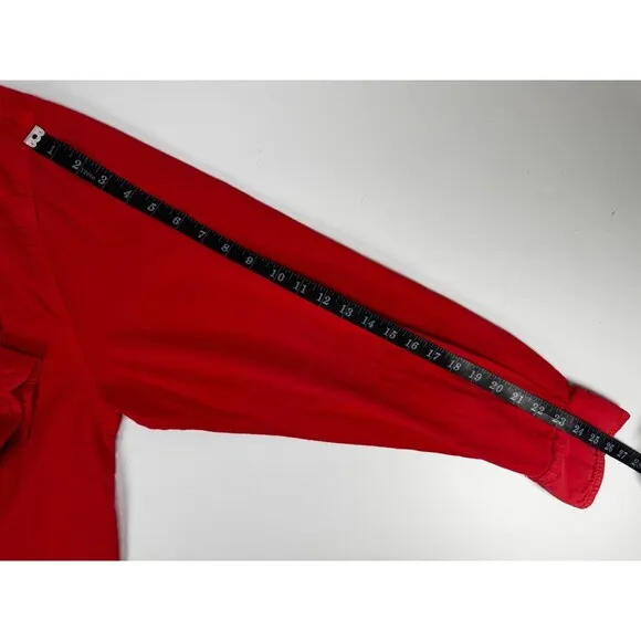 Scully Long Sleeve Western Shirt Mens XXL Red Peruvian Cotton Button Front