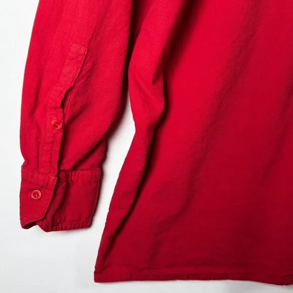 Scully Long Sleeve Western Shirt Mens XXL Red Peruvian Cotton Button Front