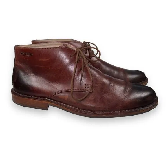 Sebago Tremont Smooth Leather Chukka Boots Brown B19610 Men's 10D