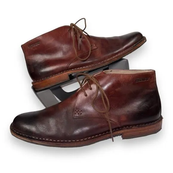 Sebago Tremont Smooth Leather Chukka Boots Brown B19610 Men's 10D