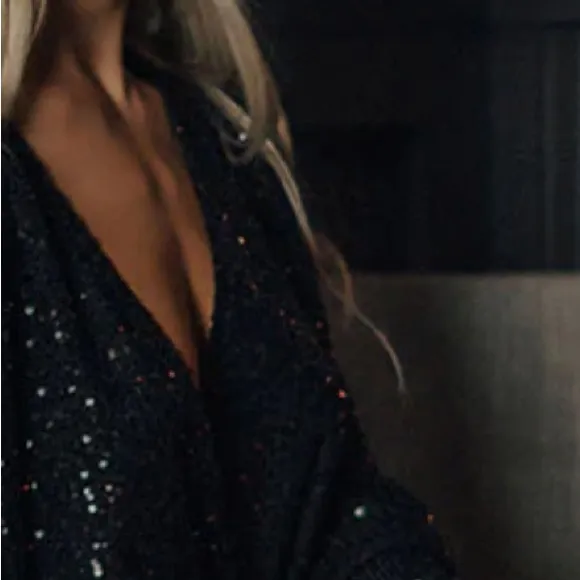 Sequined black dress sparkling shining stunning long sleeve mini dress sexy