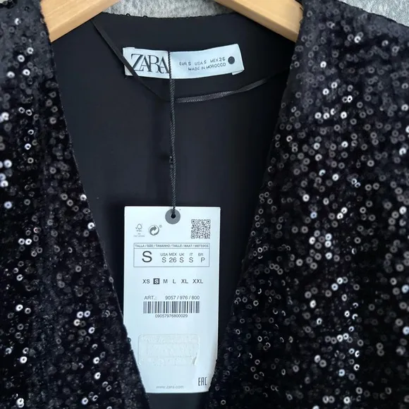 Sequined black dress sparkling shining stunning long sleeve mini dress sexy