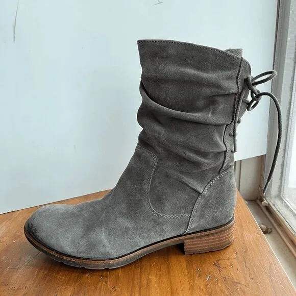 Söfft Sharnell Low Waterproof Suede Boots in Taupe Grey, Women’s 9