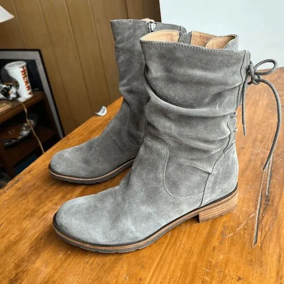 Söfft Sharnell Low Waterproof Suede Boots in Taupe Grey, Women’s 9