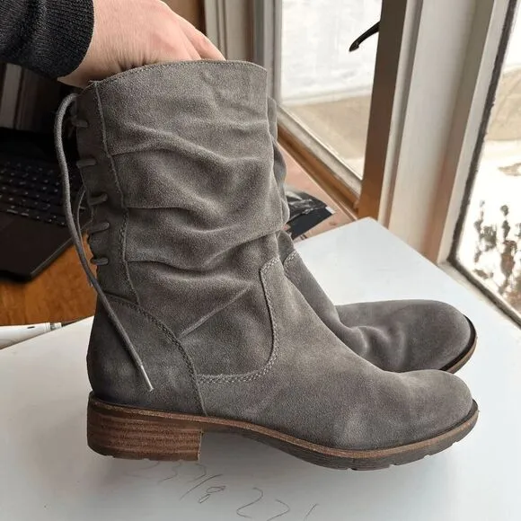 Söfft Sharnell Low Waterproof Suede Boots in Taupe Grey, Women’s 9