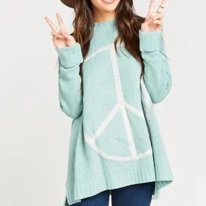 Show Me Your Mumu Fireside Sweater Peaceful Seafoam Green