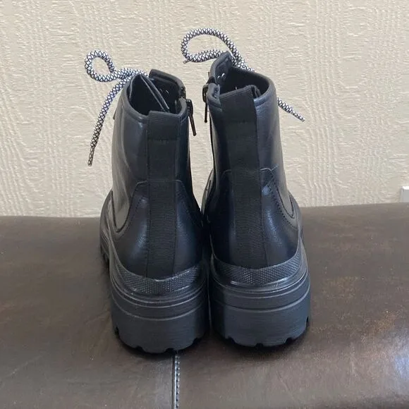ShuShop Black Ymelda Combat Boots Size 8 NEW