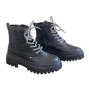 ShuShop Black Ymelda Combat Boots Size 8 NEW