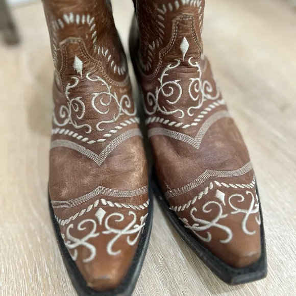 Sinatra Women’s Old Gringo Western Boot Size 8 Brown Leather Embroidered