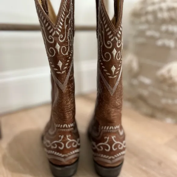 Sinatra Women’s Old Gringo Western Boot Size 8 Brown Leather Embroidered