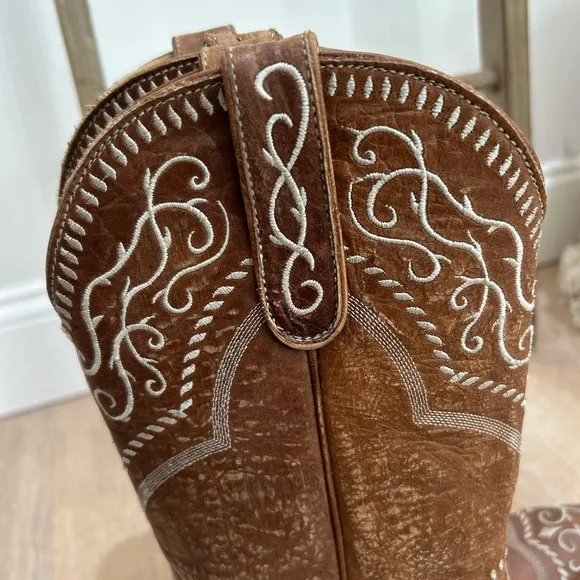 Sinatra Women’s Old Gringo Western Boot Size 8 Brown Leather Embroidered