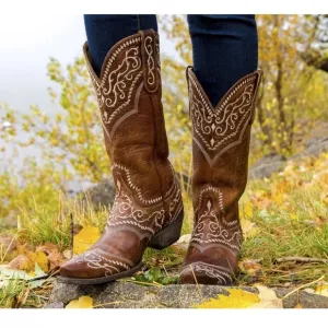 Sinatra Women’s Old Gringo Western Boot Size 8 Brown Leather Embroidered