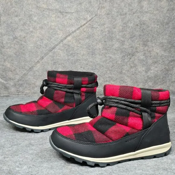 Size 6.5 - Sorel Whitney Short Lace Women's‎ Winter Snow Boots Red Black Plaid