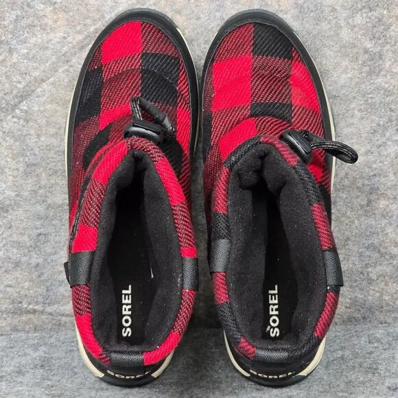 Size 6.5 - Sorel Whitney Short Lace Women's‎ Winter Snow Boots Red Black Plaid