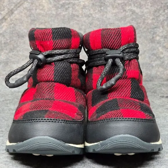 Size 6.5 - Sorel Whitney Short Lace Women's‎ Winter Snow Boots Red Black Plaid