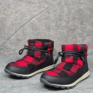 Size 6.5 - Sorel Whitney Short Lace Women's‎ Winter Snow Boots Red Black Plaid