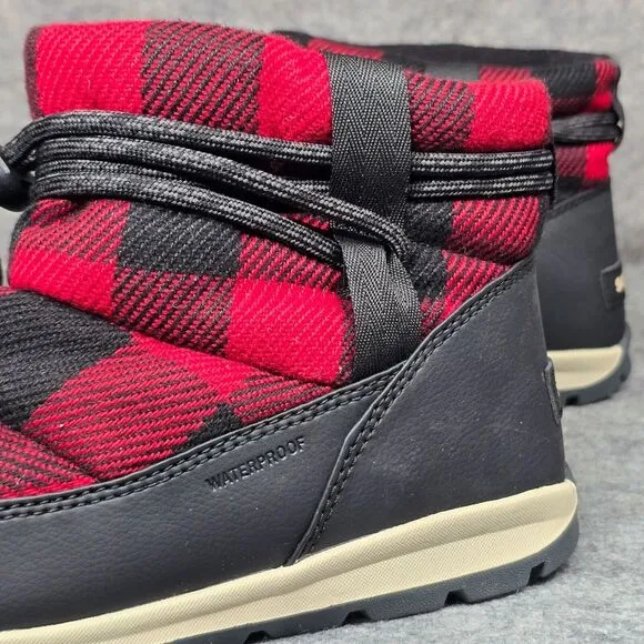 Size 6.5 - Sorel Whitney Short Lace Women's‎ Winter Snow Boots Red Black Plaid