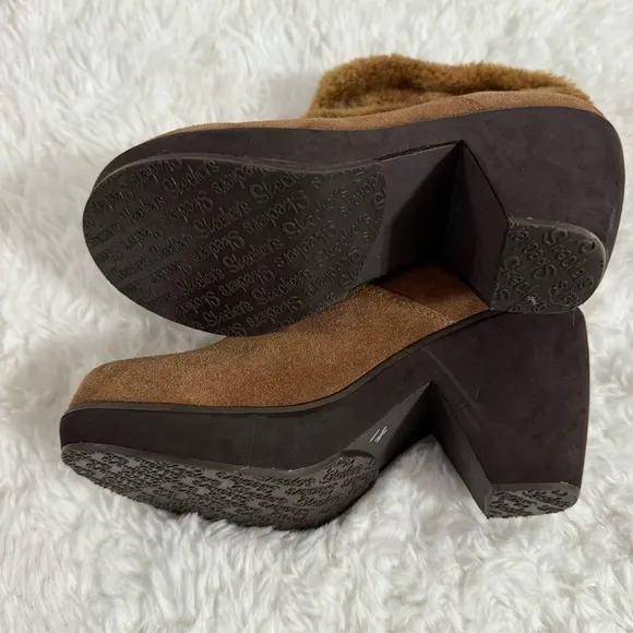 Skechers Faux Suede Fur Ankle Boots Size 6