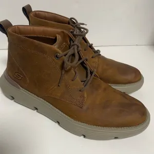 Skechers Garza Fontaine Brown Leather Chukka Boots Mens 8