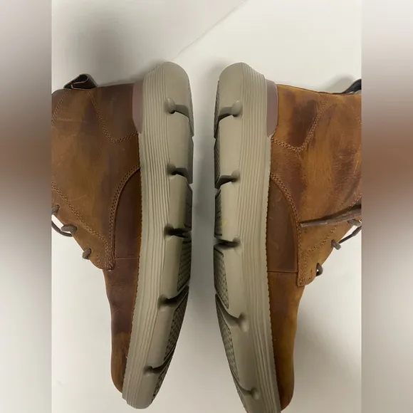 Skechers Garza Fontaine Brown Leather Chukka Boots Mens 8