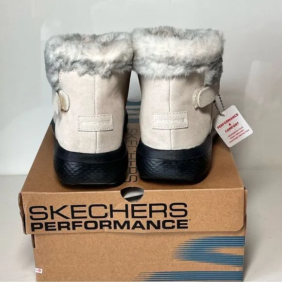 Skechers On the GO City 2 Cuddle Up Suede and Faux Fur Ankle Boots