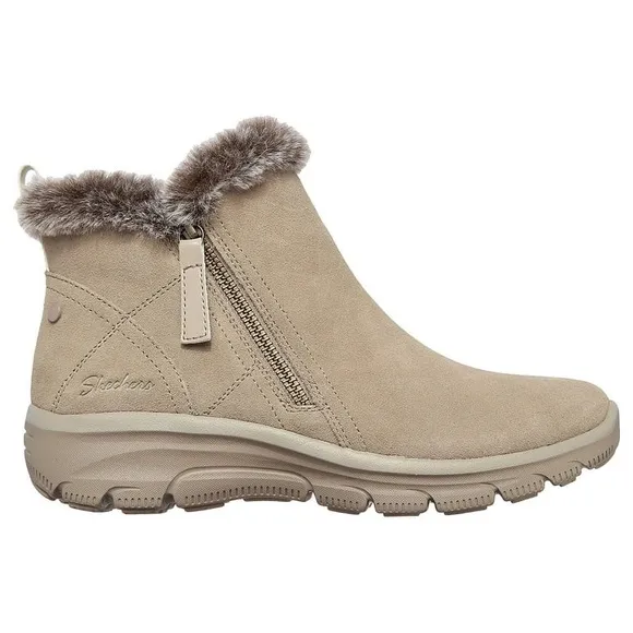 SKECHERS RELAXED FIT FAUX FUR ZIP BOOTS