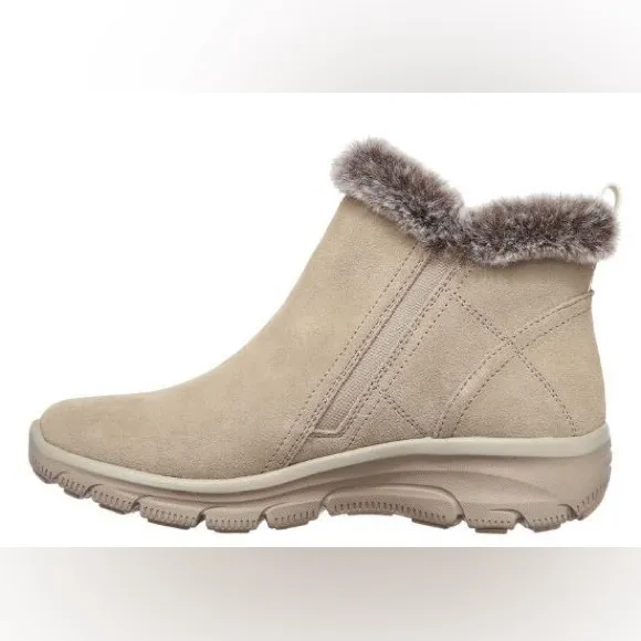 SKECHERS RELAXED FIT FAUX FUR ZIP BOOTS