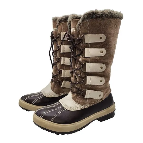 Skechers Womens Highlanders Brown Suede Upper Thinsulate Winter Boots Size 7 NEW