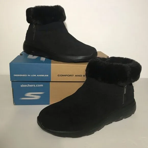 Skechers On-The-Go Enchanted Faux Fur Ankle Boots