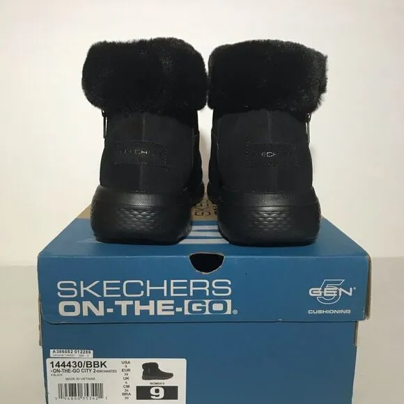 Skechers On-The-Go Enchanted Faux Fur Ankle Boots