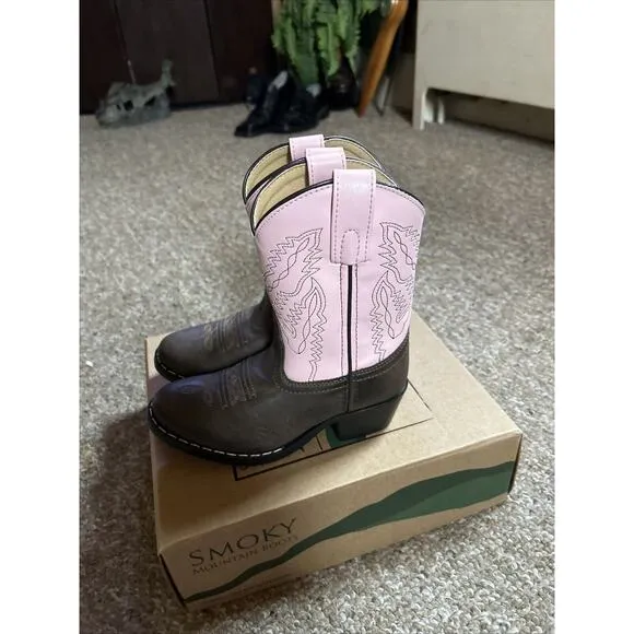 Smoky Mountain Girls 11.5 Pink Monterey Western Boots 1574C Cowgirl Round Toe