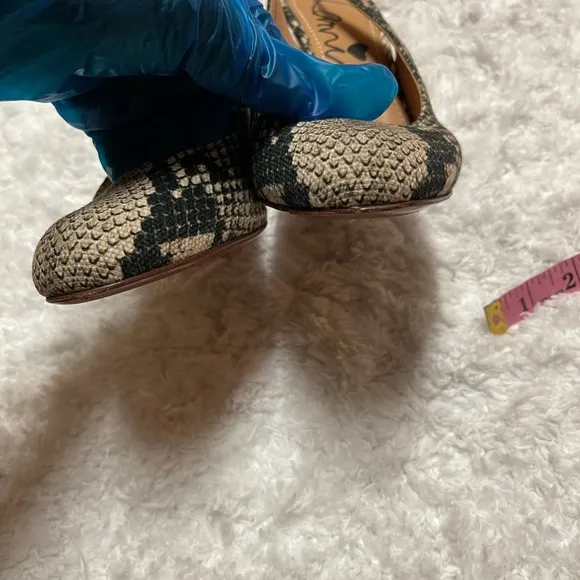SNAKE SKIN FABRIC LANVIN SLINGBACK HEELS Sz 39