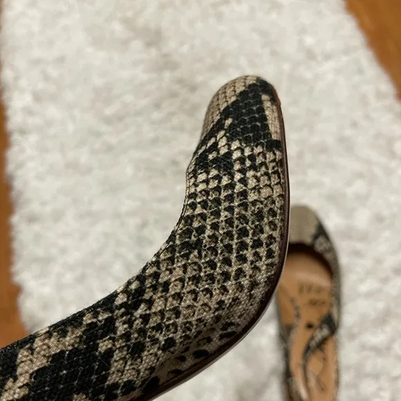 SNAKE SKIN FABRIC LANVIN SLINGBACK HEELS Sz 39