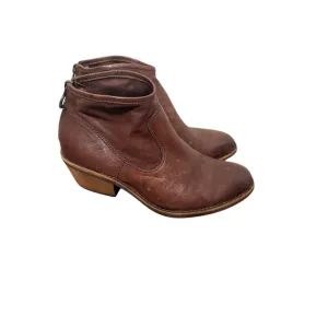 Sofft Aisley Cocoa Brown Soft Italian Leather Ankle Boots Size 7