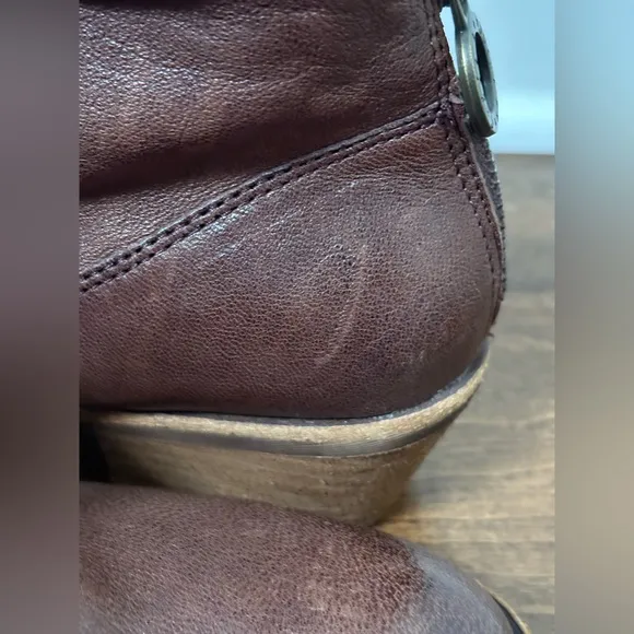 Sofft Aisley Cocoa Brown Soft Italian Leather Ankle Boots Size 7