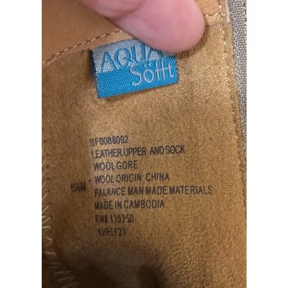 Sofft Ankle Boots Women 6.5 Tan Monica Suede Wedge Waterproof Bootie SF0088092