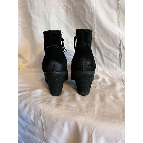 Sofft Womens‎ Taylie Black Suede Ankle Boot Bootie Braid Accent Side Zip Size 9
