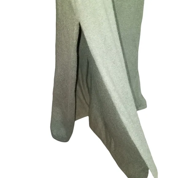 Soft Surroundings Cashmere Blend Cowl Neck 3/4 Sleeve Maxi Dress Olive Size Med.