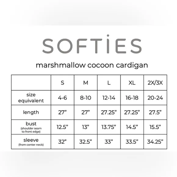 Softies Spring Lake Marshmallow Cocoon Cardigan