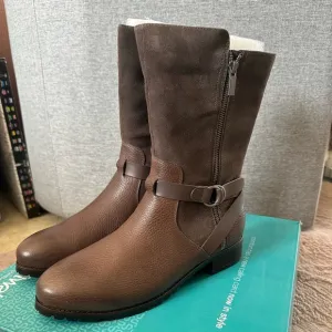 Softwalk Brown Leather Mid-Calf Boots