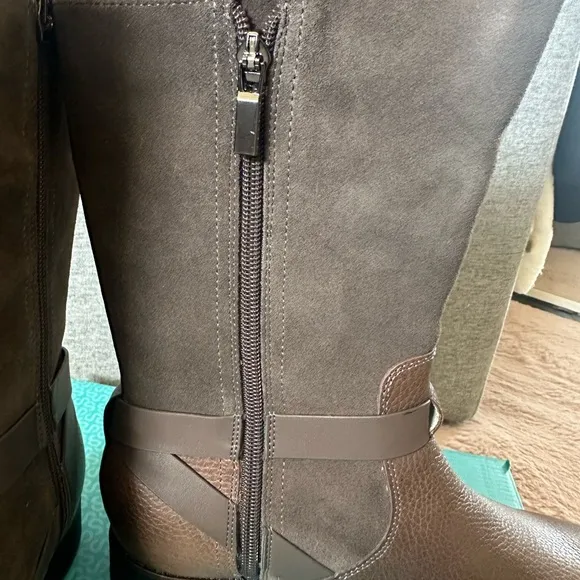 Softwalk Brown Leather Mid-Calf Boots